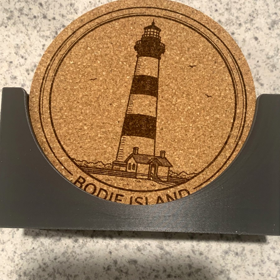 NC coastal lighthouse coaster set