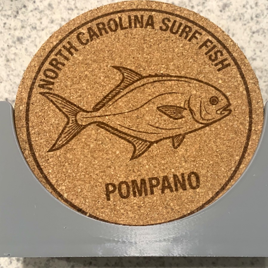 North Carolina surf fish coaster set