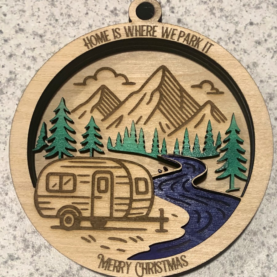Camper Merry Christmas ornament